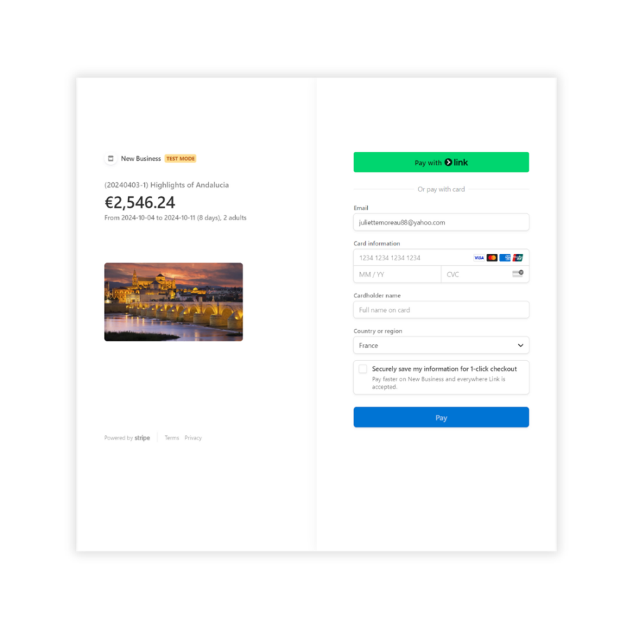 traveler portal payments secure