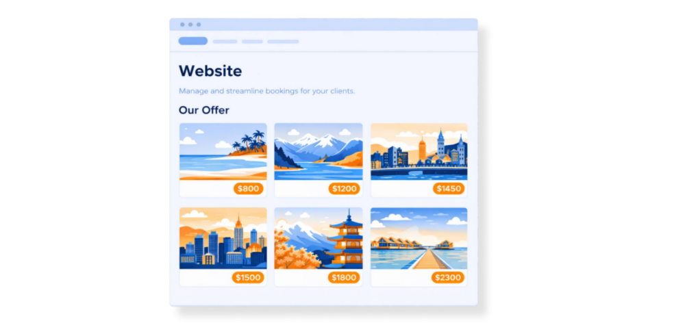 travel company webiste