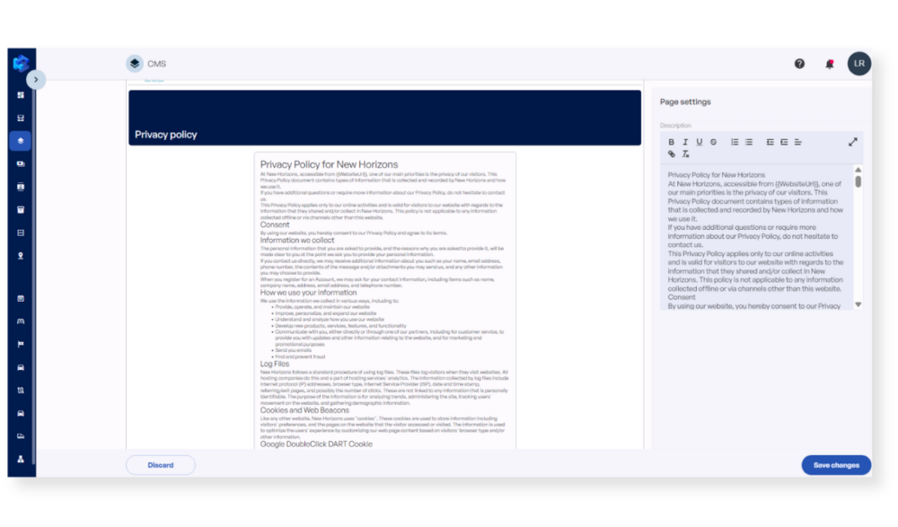 cms for travel companies webiste
